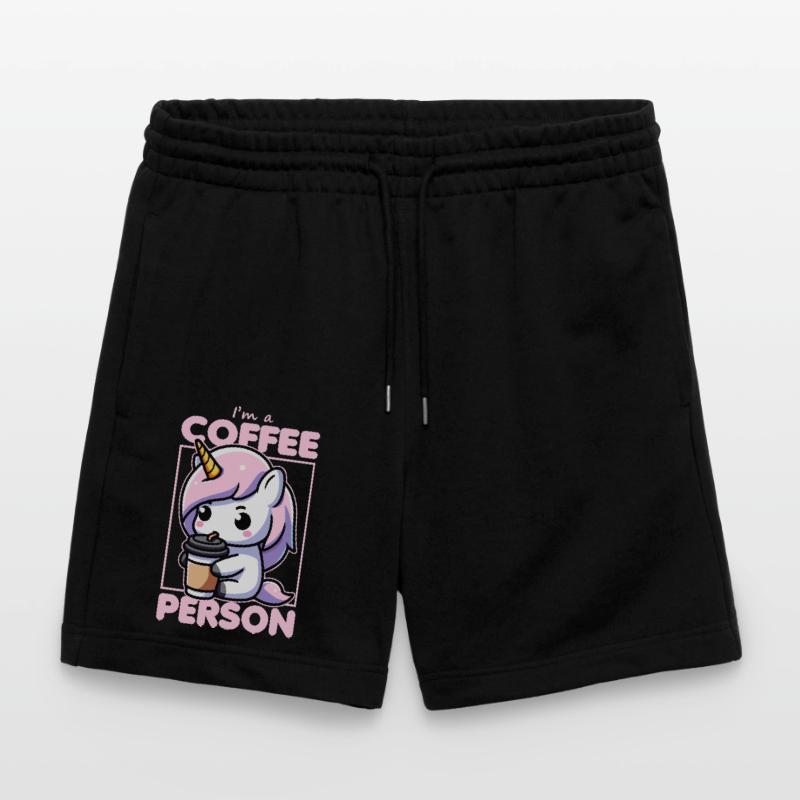 Ich bin ein Kaffeemensch Einhorn Stanley/Stella Unisex Bio Joggingshorts Trainer 