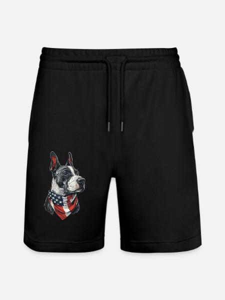 Bullterrier - Stanley/Stella Unisex Bio Joggingshorts Trainer - Schwarz
