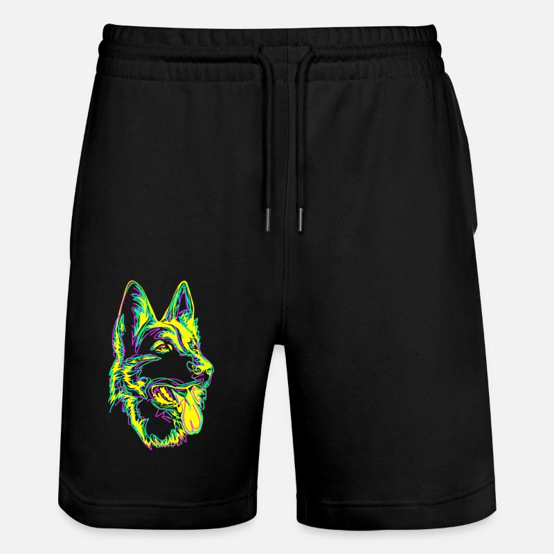 Hund bunt - Stanley/Stella Unisex Bio Joggingshorts Trainer  - Schwarz