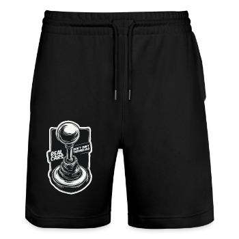 Voitures manuelles - Short de jogging bio TRAINER Stanley/Stella unisexe - noir - Devant - Nik (191cm) & Marisol (170cm)