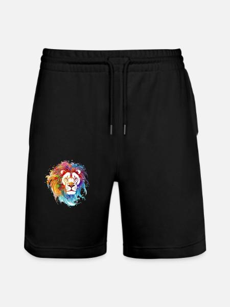 Ozi the Lion - Stanley/Stella Trainer Unisex Organic Jogging Shorts - black