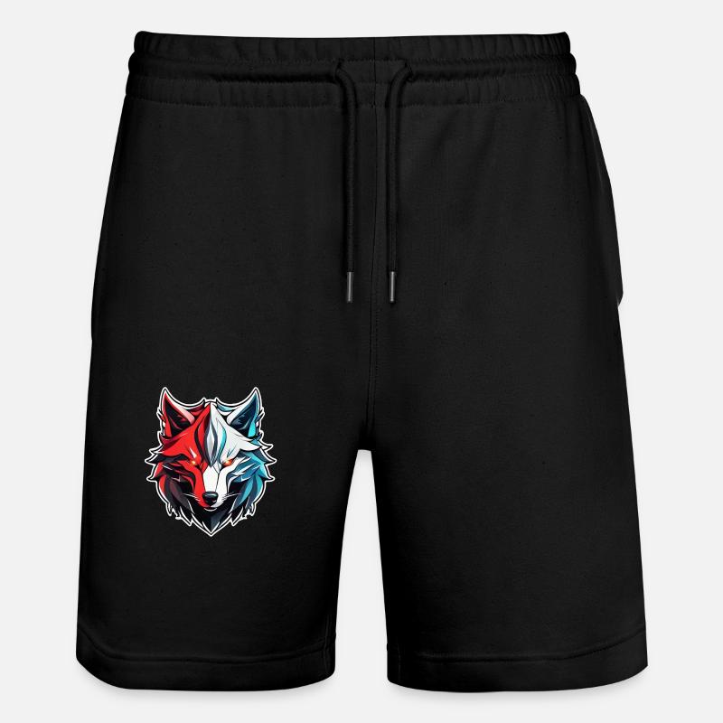 loup tatouage - Short de jogging bio TRAINER Stanley/Stella unisexe - noir