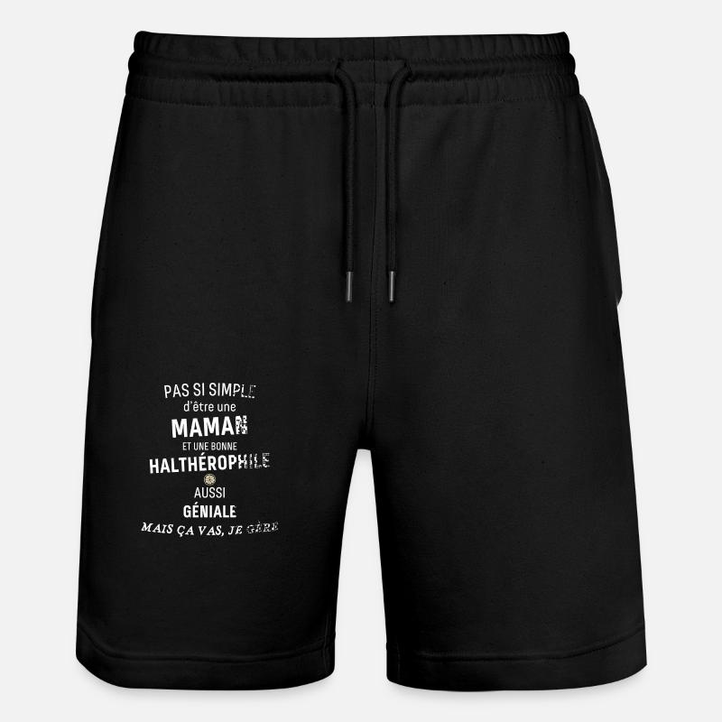 Maman Halthérophile - Short de jogging bio TRAINER Stanley/Stella unisexe - noir