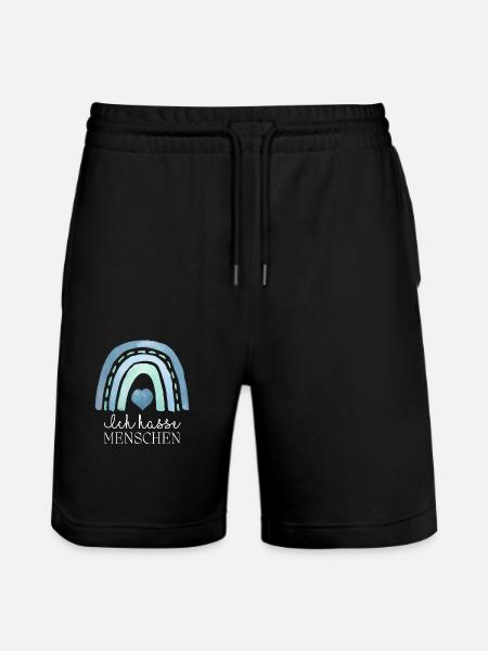 I hate people - Stanley/Stella Trainer Unisex Organic Jogging Shorts - black