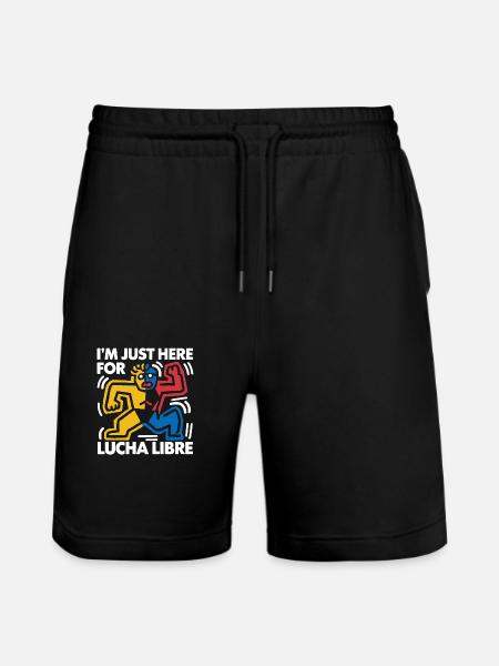 Action and wrestling look - Stanley/Stella Trainer Unisex Organic Jogging Shorts - black