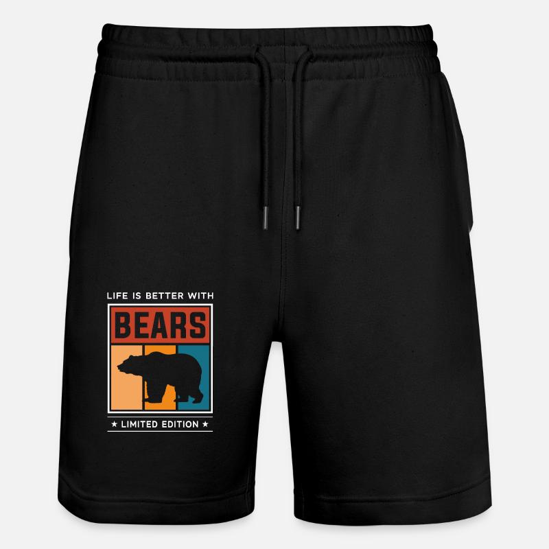 Bears - Stanley/Stella Unisex Bio Joggingshorts Trainer  - Schwarz