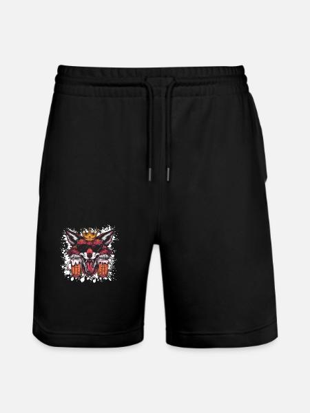 Fuchs Bier Lustig - Stanley/Stella Unisex Bio Joggingshorts Trainer  - Schwarz