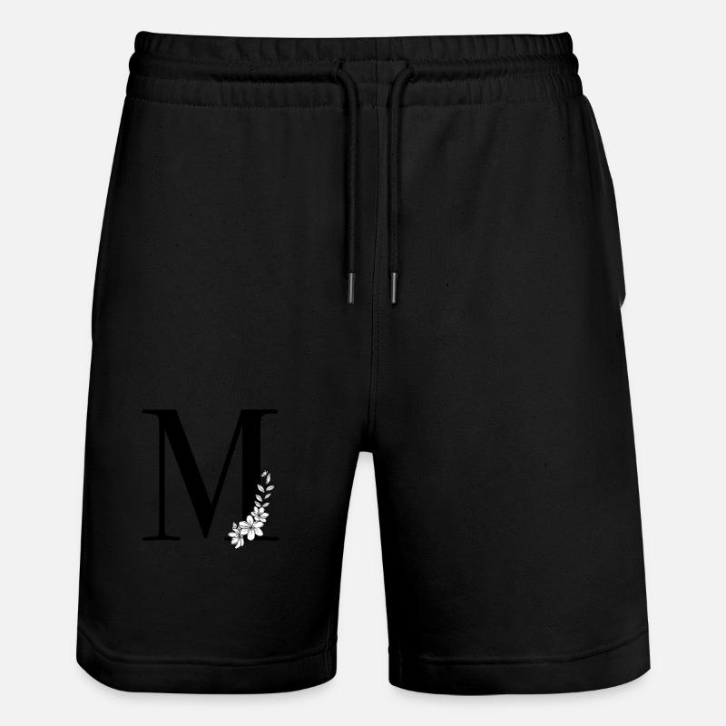 Buchstabe M - Stanley/Stella Unisex Bio Joggingshorts Trainer  - Schwarz