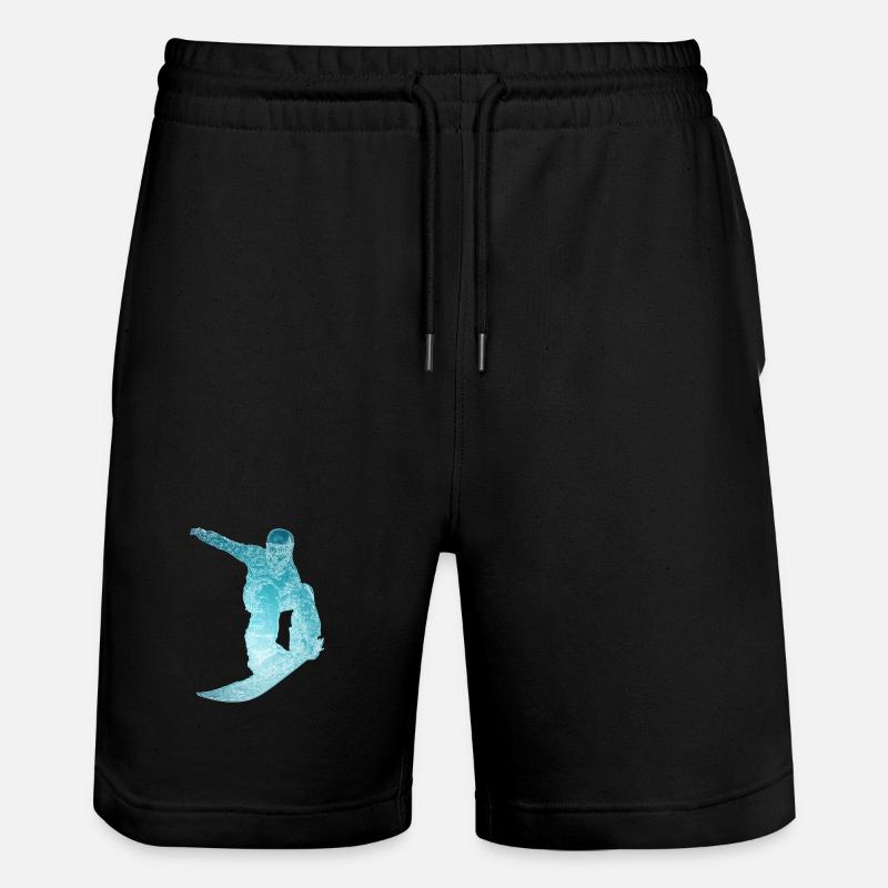 Eis Snowboarder - Stanley/Stella Unisex Bio Joggingshorts Trainer  - Schwarz