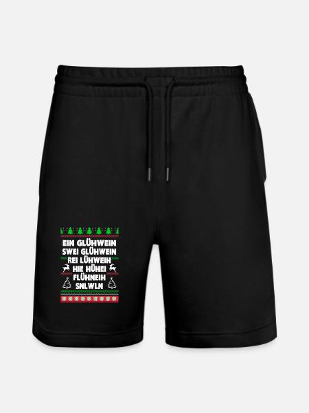 EIN GLÜHWEIN - Stanley/Stella Unisex Bio Joggingshorts Trainer  - Schwarz