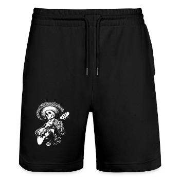 MARIACHI MEXICAIN - Short de jogging bio TRAINER Stanley/Stella unisexe - noir - Devant - Nik (191cm) & Marisol (170cm)