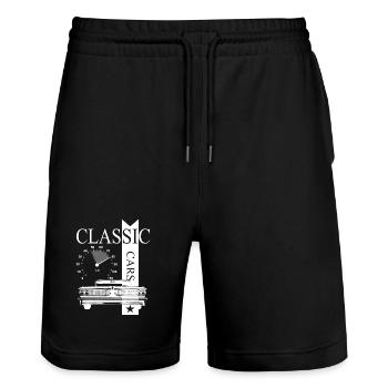 Voitures classiques automobiles - Short de jogging bio TRAINER Stanley/Stella unisexe - noir - Devant - Nik (191cm) & Marisol (170cm)