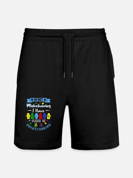 Je suis autiste - Short de jogging bio TRAINER Stanley/Stella unisexe - noir