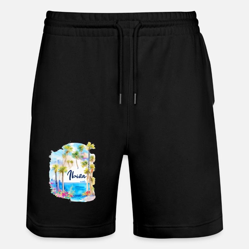 Ibiza - Stanley/Stella Unisex Bio Joggingshorts Trainer - Schwarz