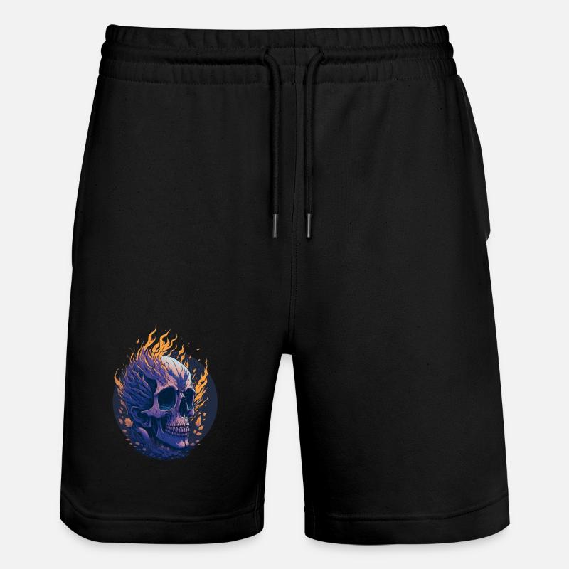 Crâne de feu - Short de jogging bio TRAINER Stanley/Stella unisexe - noir