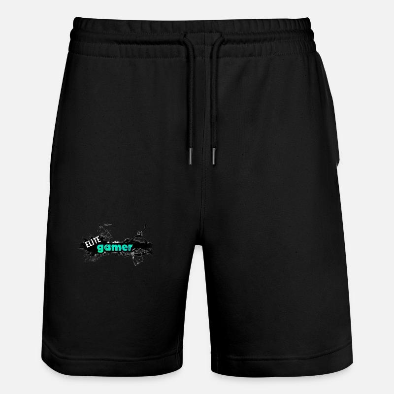 Elite Gamer Design mit dynamischem Text - Stanley/Stella Unisex Bio Joggingshorts Trainer  - Schwarz