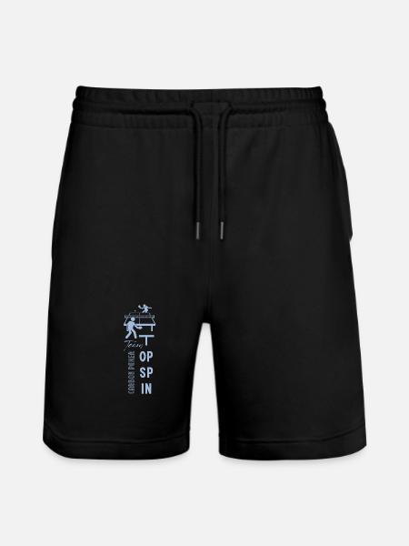 Tischtennis Teamgeist Grafik - Stanley/Stella Unisex Bio Joggingshorts Trainer - Schwarz