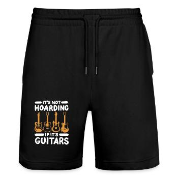 Gitarren Gitarrenspieler Gitarrist - Stanley/Stella Unisex Bio Joggingshorts Trainer  - Schwarz - Vorne - Nik (191cm) & Marisol (170cm)