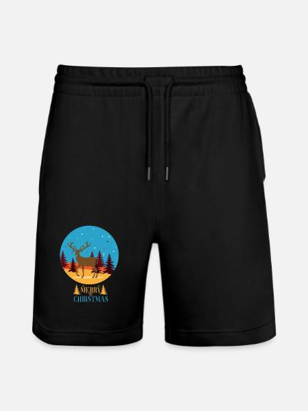 Frohe Weihnachten - Stanley/Stella Unisex Bio Joggingshorts Trainer  - Schwarz