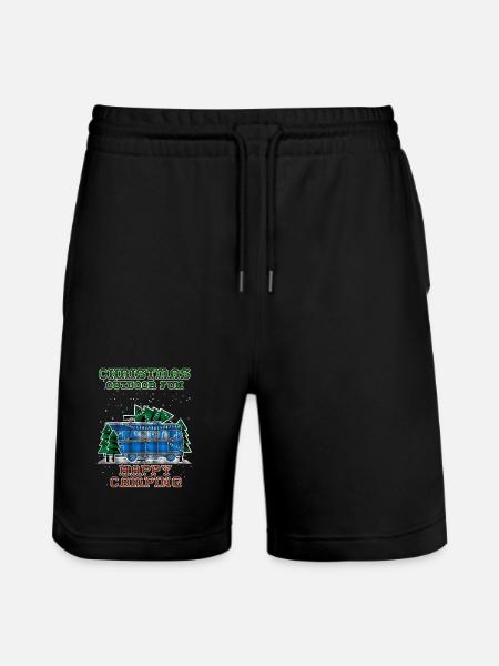 christmas Camping - Stanley/Stella Unisex Bio Joggingshorts Trainer  - Schwarz