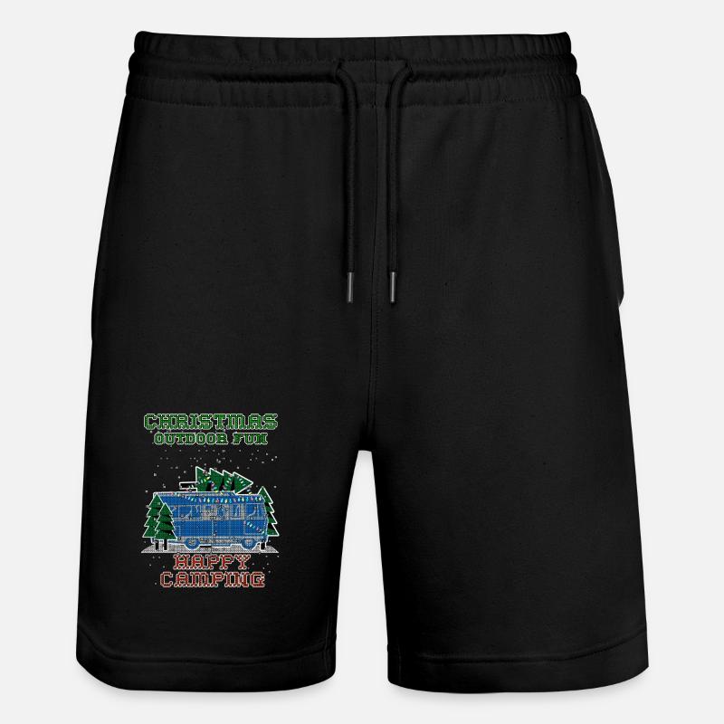 christmas Camping - Stanley/Stella Unisex Bio Joggingshorts Trainer  - Schwarz