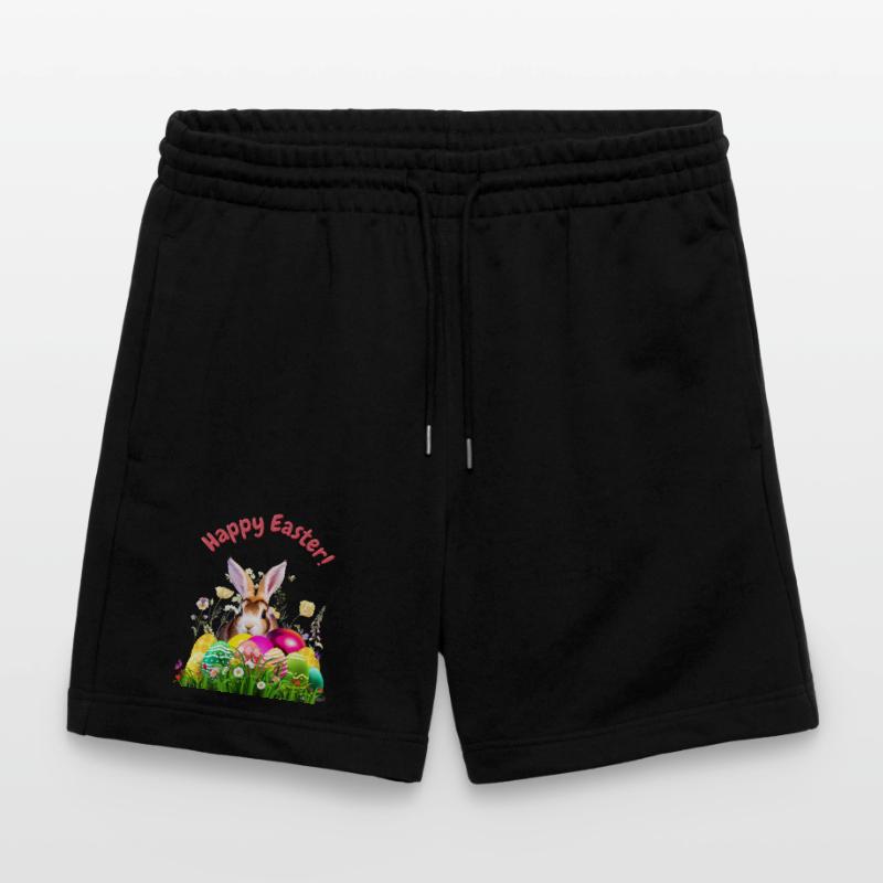 Cute Easter bunny with colorful eggs Stanley/Stella Trainer Unisex Organic Jogging Shorts