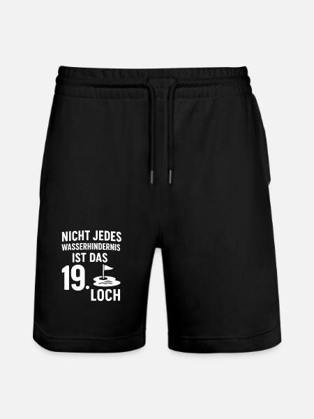 Clubhouse Calling - Golfsprüch mit Spritz - Stanley/Stella Unisex Bio Joggingshorts Trainer  - Schwarz