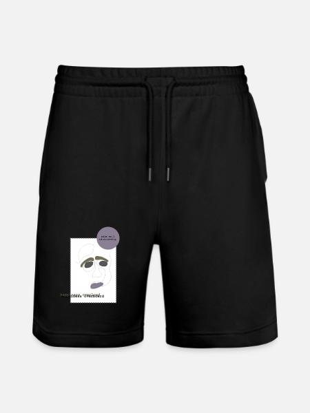 talk about feelings 1 - Stanley/Stella Trainer Unisex Organic Jogging Shorts - black