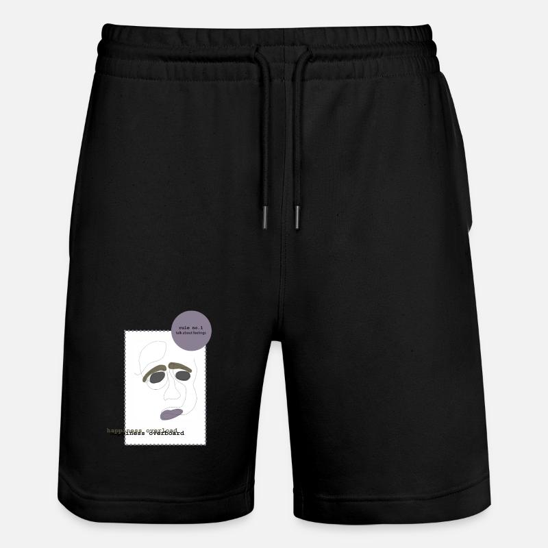 talk about feelings 1 - Stanley/Stella Trainer Unisex Organic Jogging Shorts - black