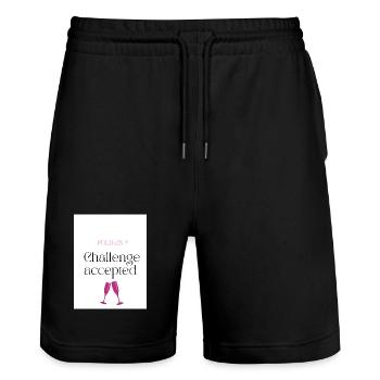 Die_letzten_stunden - Short de jogging bio TRAINER Stanley/Stella unisexe - noir - Devant - Nik (191cm) & Marisol (170cm)