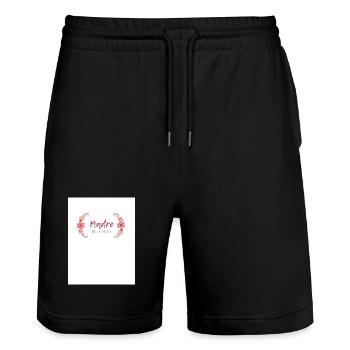 Mutter der Blumenbraut - Stanley/Stella Unisex Bio Joggingshorts Trainer  - Schwarz - Vorne - Nik (191cm) & Marisol (170cm)