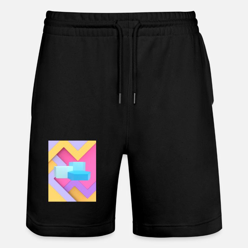 Conception de pod géométrique pastel - Short de jogging bio TRAINER Stanley/Stella unisexe - noir