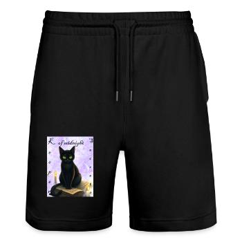 Keeper of midnight secrets - Stanley/Stella Trainer Unisex Organic Jogging Shorts - black - Front - Nik (191cm) & Marisol (170cm)