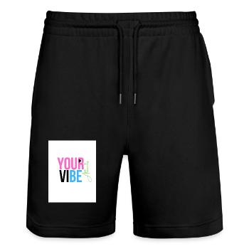 Positive and Motivating Vibration - Stanley/Stella Trainer Unisex Organic Jogging Shorts - black - Front - Nik (191cm) & Marisol (170cm)