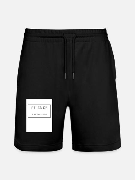 Silence, Strength and Serenity on Textile - Stanley/Stella Trainer Unisex Organic Jogging Shorts - black