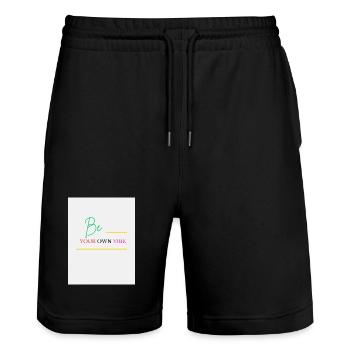 Be Your Own Vibe - Short de jogging bio TRAINER Stanley/Stella unisexe - noir - Devant - Nik (191cm) & Marisol (170cm)