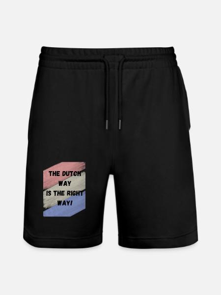 Dutch way is the right way - Stanley/Stella Trainer Unisex Organic Jogging Shorts - black