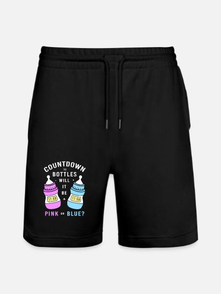 Gender Reveal New Year - Stanley/Stella Trainer Unisex Organic Jogging Shorts - black