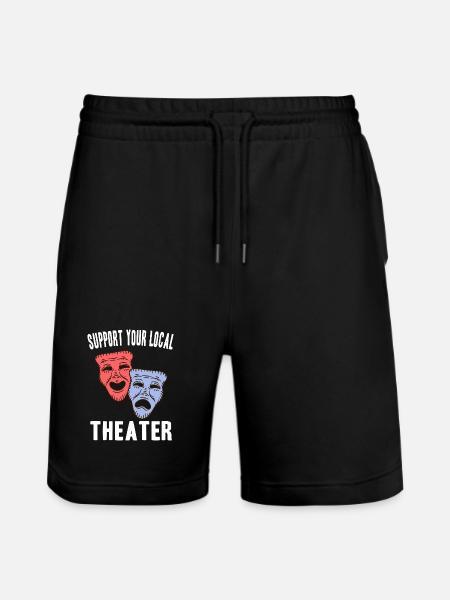 Theatre Actor Gift Ideas - Stanley/Stella Trainer Unisex Organic Jogging Shorts - black