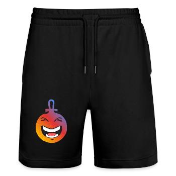 Boule de noel - Short de jogging bio TRAINER Stanley/Stella unisexe - noir - Devant - Nik (191cm) & Marisol (170cm)