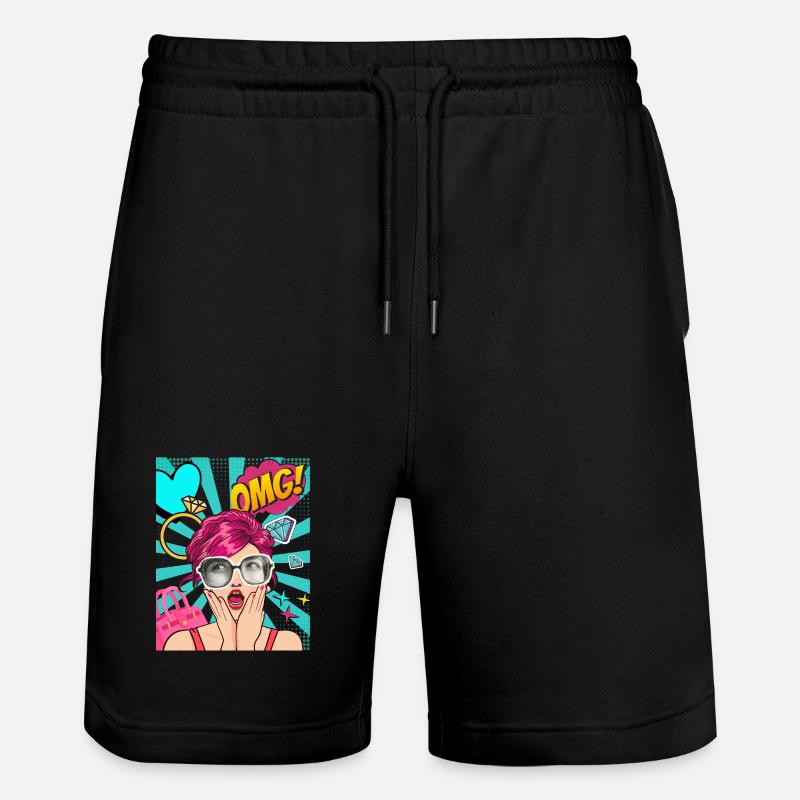 OMG_Pop_Art - Short de jogging bio TRAINER Stanley/Stella unisexe - noir