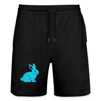 Cyber Rabbit Circuit Board Tech Vector - Short de jogging bio TRAINER Stanley/Stella unisexe - noir - Devant - Nik (191cm) & Marisol (170cm)