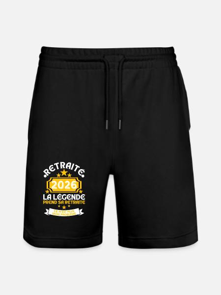 Retired 2026 Men's Legend Retires - Stanley/Stella Trainer Unisex Organic Jogging Shorts - black