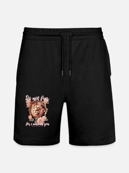 Löwe Bibelvers Christlich - Stanley/Stella Unisex Bio Joggingshorts Trainer  - Schwarz