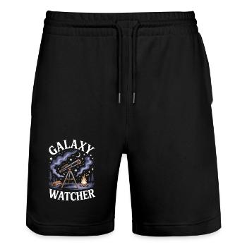 Galaxy Watcher - Stanley/Stella Unisex Bio Joggingshorts Trainer  - Schwarz - Vorne - Nik (191cm) & Marisol (170cm)