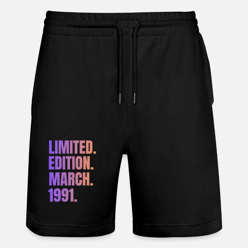 Édition Limitée Mars 1991 - Short de jogging bio TRAINER Stanley/Stella unisexe - noir