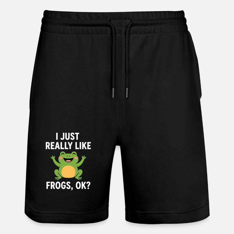 J’aime beaucoup les grenouilles Design - Short de jogging bio TRAINER Stanley/Stella unisexe - noir