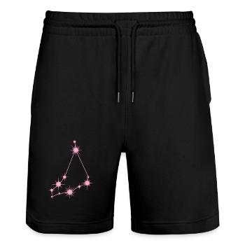 Steinbockstern Sternbild Tierkreis Pastellrosa - Stanley/Stella Unisex Bio Joggingshorts Trainer  - Schwarz - Vorne - Nik (191cm) & Marisol (170cm)