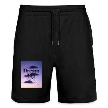 Dreaming Big Beyond Horizons - Stanley/Stella Trainer Unisex Organic Jogging Shorts - black - Front - Nik (191cm) & Marisol (170cm)