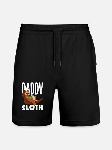 Lustiges Faultier Geschenk - Stanley/Stella Unisex Bio Joggingshorts Trainer - Schwarz